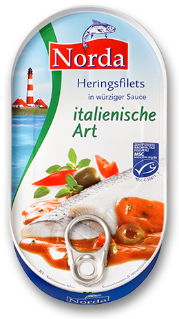 Heringsfilets Italia in würziger Tomaten-Kräuter-Sauce