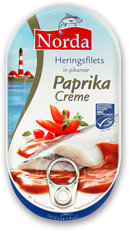Heringsfilets in pikanter Paprika-Creme