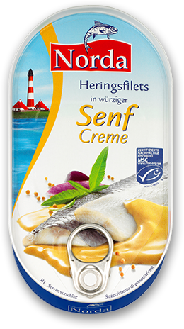 Heringsfilets in würziger Senf-Creme